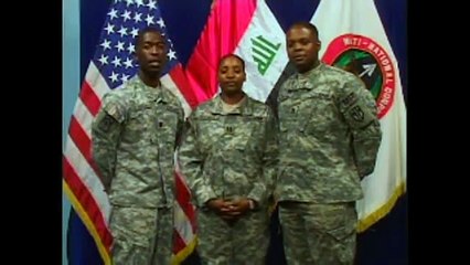 Soldiers Sing the National Anthem
