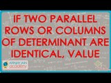 7  Property 5 of Determinants – If two parallel rows or columns of Determinant are identical, value