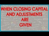Computing interest on capital when closing capital and adjustments are given