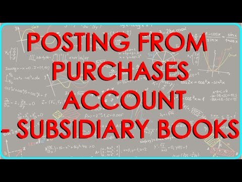 CA - CPT | Posting from Purchases Account - Subsidiary Books