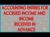 Year end Accounting entries for Accrued Income and Income received in Advance - Accounts Class XI