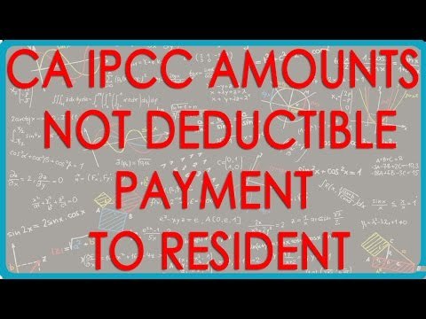 CA IPCC PGBP 61 Amounts not deductible Sec 40aia Payment to Resident - Income Tax