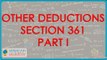 CA IPCC PGBP 53   Other Deductions Section 361 Part I