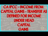CA IPCC - Income from Capital Gains 4 -  Transfer as defined for Income under Head Capital Gains