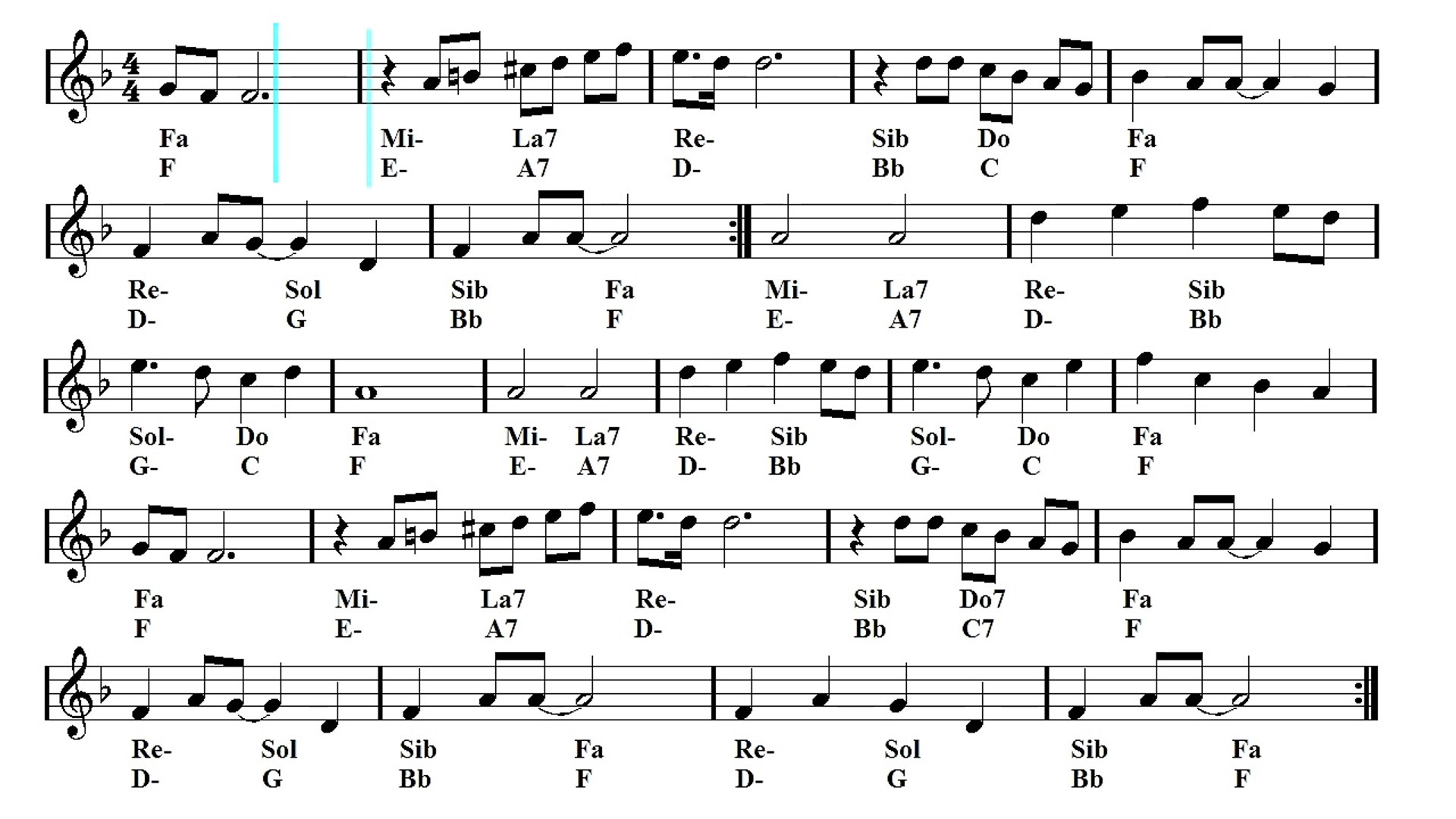 ⁣Melodica - Yesterday (Sheet music - Guitar chords)