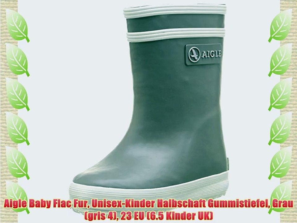Aigle Baby Flac Fur Unisex-Kinder Halbschaft Gummistiefel Grau (gris 4) 23 EU (6.5 Kinder UK)