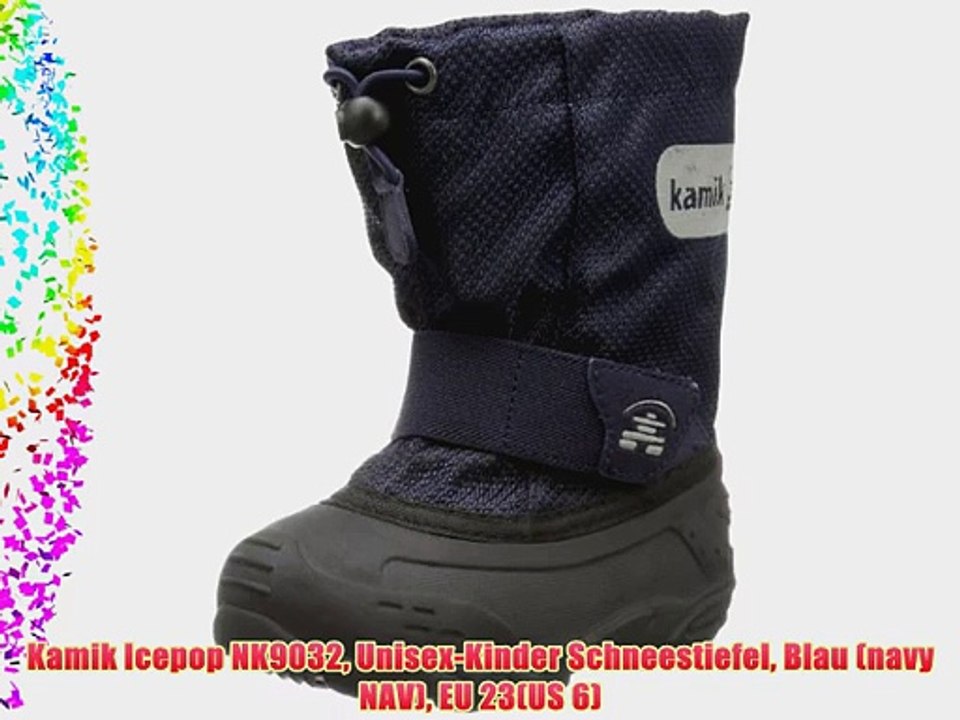 Kamik Icepop NK9032 Unisex-Kinder Schneestiefel Blau (navy NAV) EU 23(US 6)