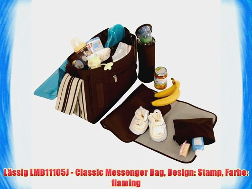 L?ssig LMB11105J - Classic Messenger Bag Design: Stamp Farbe: flaming
