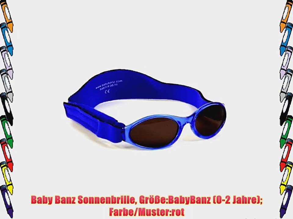 Baby Banz Sonnenbrille Gr??e:BabyBanz (0-2 Jahre) Farbe/Muster:rot