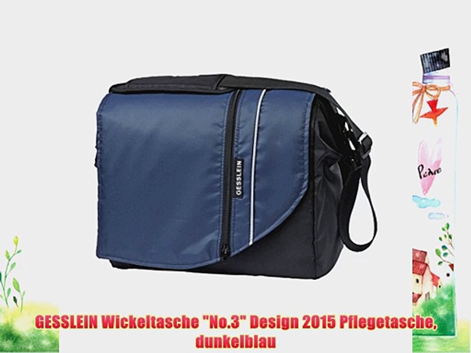 GESSLEIN Wickeltasche No.3 Design 2015 Pflegetasche dunkelblau