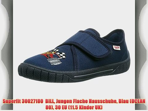Superfit 30027180 BILL Jungen Flache Hausschuhe Blau (OCEAN 80) 30 EU (11.5 Kinder UK)