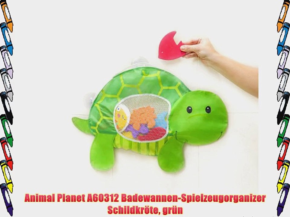 Animal Planet A60312 Badewannen-Spielzeugorganizer Schildkr?te gr?n