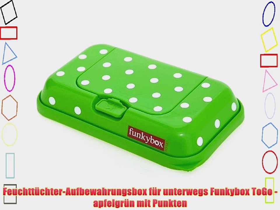 Feuchtt?chter-Aufbewahrungsbox f?r unterwegs Funkybox ToGo - apfelgr?n mit Punkten