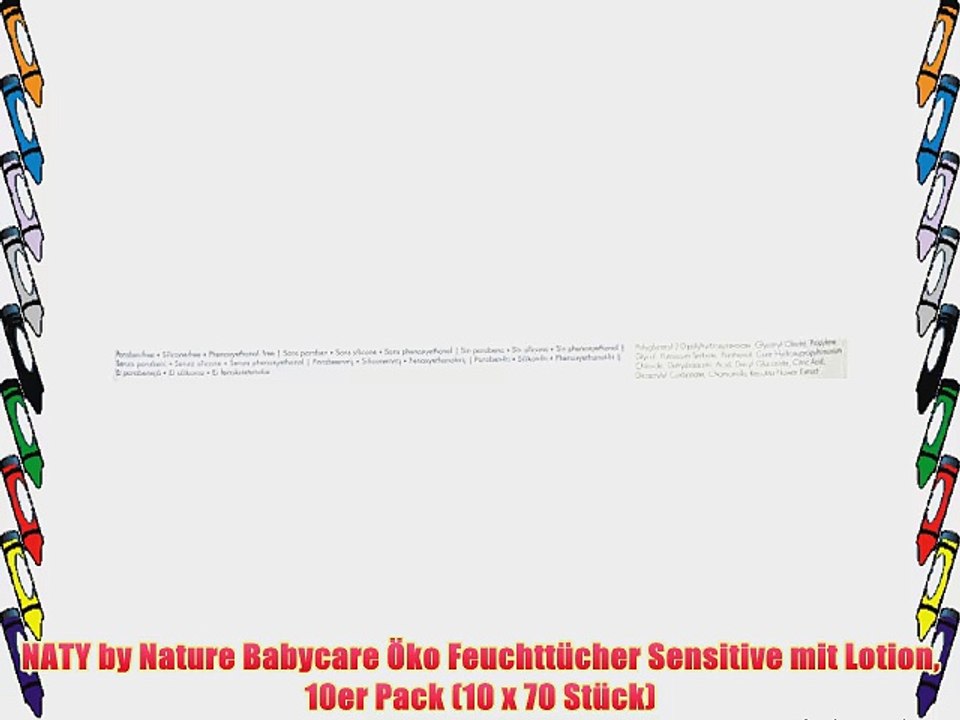 NATY by Nature Babycare ?ko Feuchtt?cher Sensitive mit Lotion 10er Pack (10 x 70 St?ck)