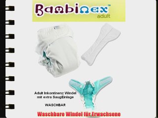 Bambinex Waschbare Adult Windel - Gr??e 1 - InkontinenzWindel / Erwachsenenwindel / Windelhose