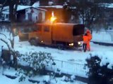 Schnee in Berlin - BSR voll im Einsatz