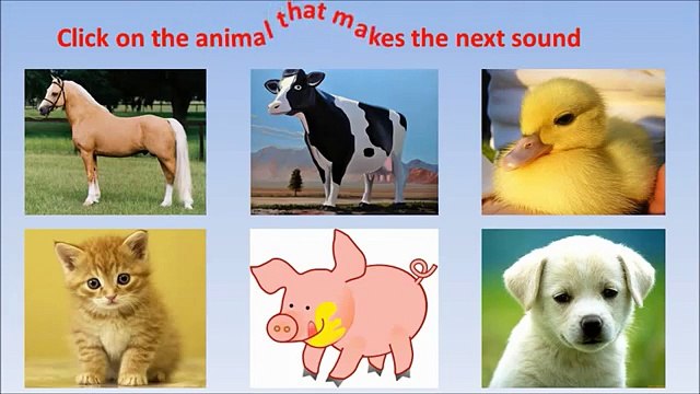 Interactive Game With Animal Sounds For Babies Learn playing