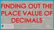 1156. US Maths for Grade 6 - Finding out the place value of  Decimals