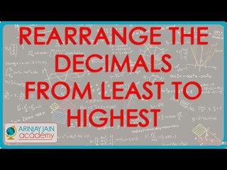 1151. US Maths for Grade 6 - Rearrange the decimals from least to highest