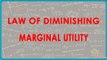 1145. CBSE Economics Class XII - Law of Diminishing Marginal utility