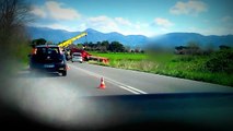 Incidente Stradale TIR e Rimorchio Ribaltati - Guidonia Roma Video