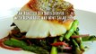 Healthy Pan-Roasted Sea Bass served with Asparagus and Mint Salad (stevescooking)