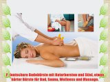 P. Jentschura Badeb?rste mit Naturborsten und Stiel etwas h?rter B?rste f?r Bad Sauna Wellness