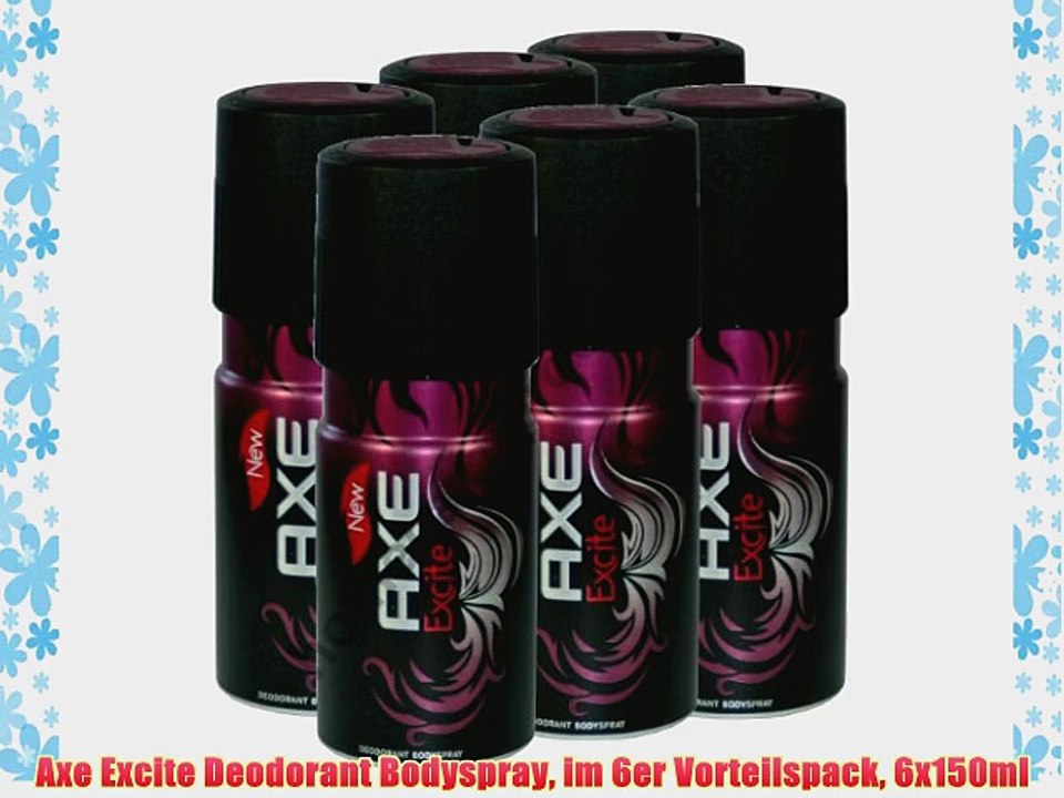 Axe excite deodorant bodyspray im 6er vorteilspack 6x150ml