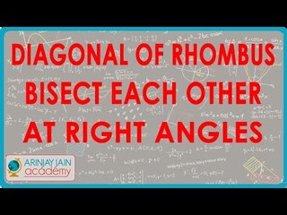 Diagonal of Rhombus bisect each other at Right Angles