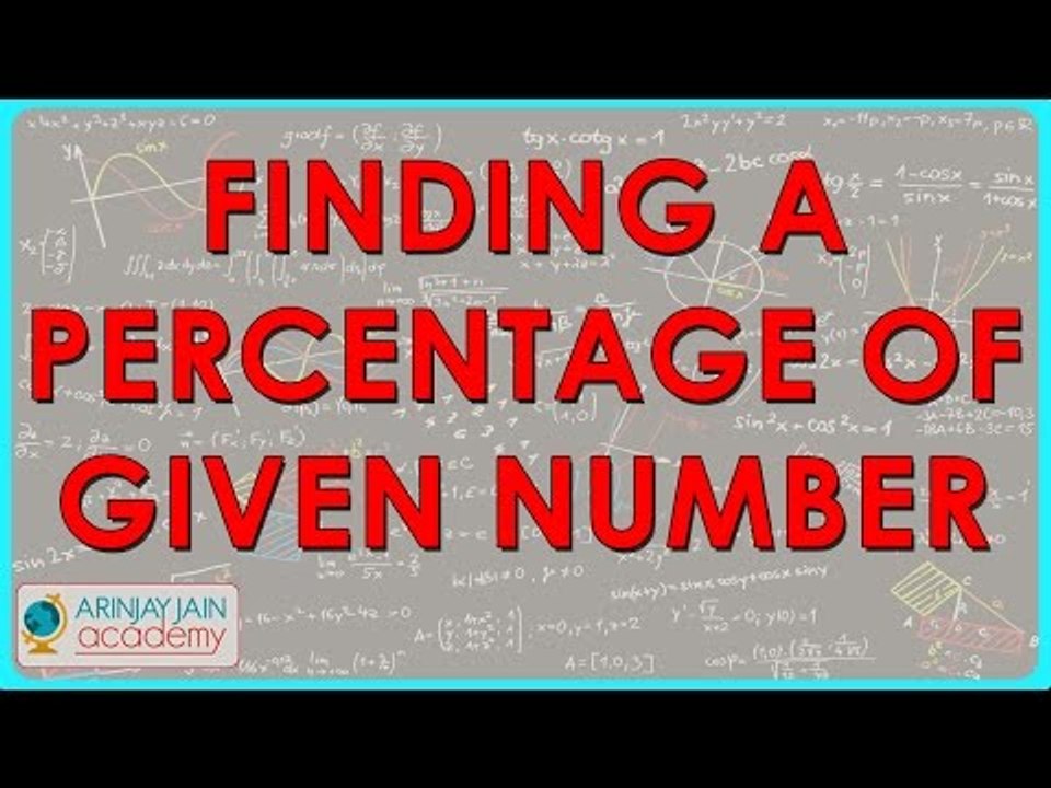 Finding a percentage of given number