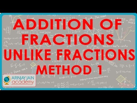 1053. Addition of Fractions Unlike Fractions Method 1