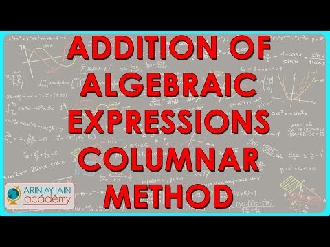 1056. Addition of Algebraic Expressions Columnar Method
