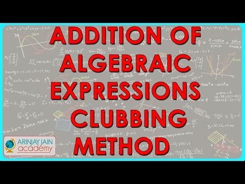 1057.Addition of Algebraic Expressions Clubbing Method