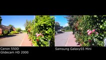 Glidecam HD 2000   Canon 550D VS Samsung Galaxy S5 mini.