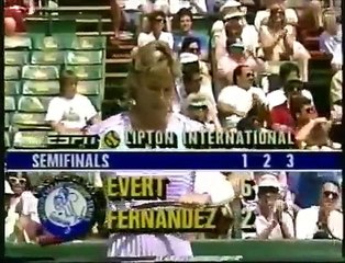 Chris Evert d. Mary Joe Fernandez - 1988 Lipton Int'l Champs SF