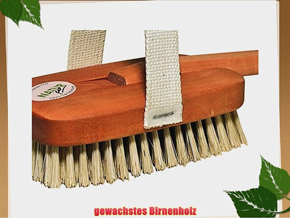 Redecker R?ckenb?rste Badeb?rste aus Birnbaumholz Stiel abnehmbar 44cm