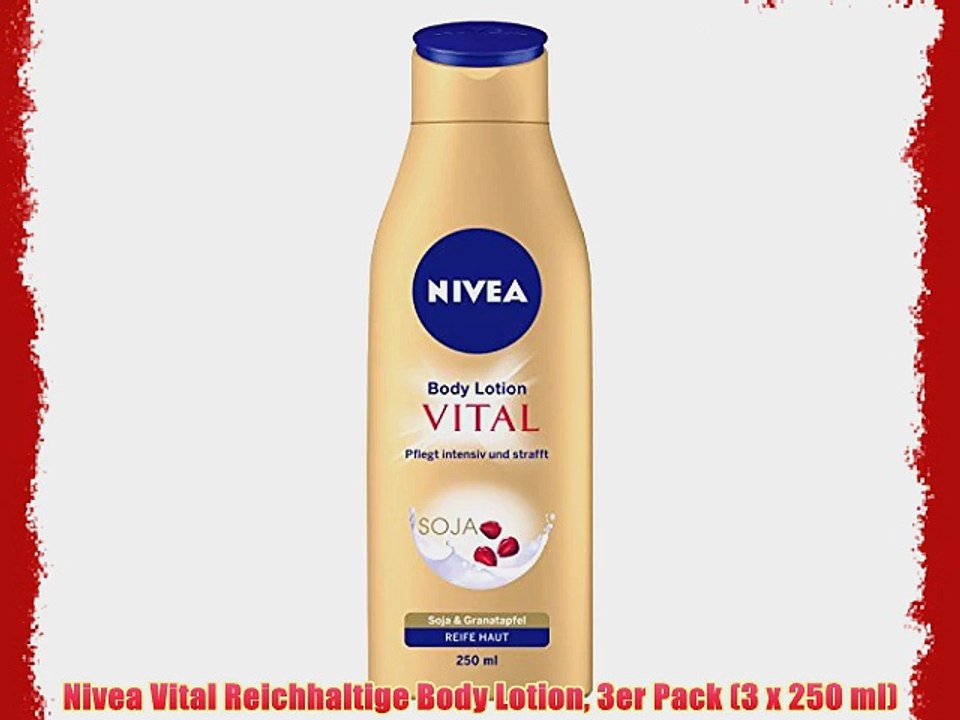 Nivea Vital Reichhaltige Body Lotion 3er Pack (3 x 250 ml)