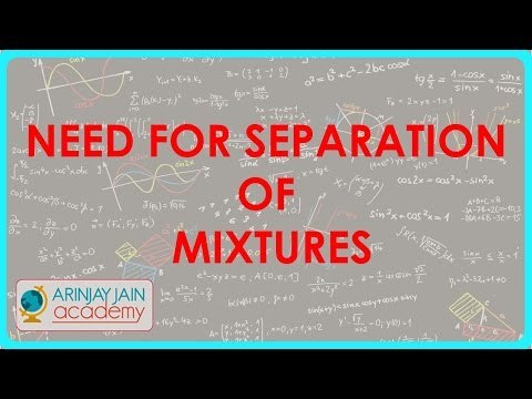 851. Need for Separation of Mixtures