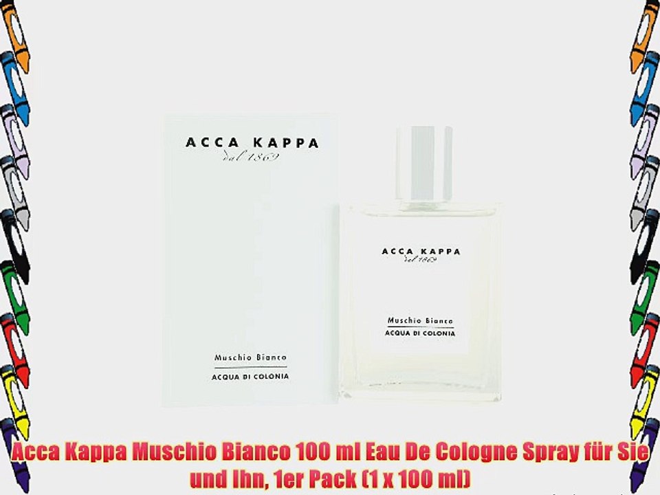 Acca kappa muschio bianco 100 ml eau de cologne spray f?r sie und ihn 1er pack (1 x 100 ml)