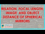 939. Physics Class X  CBSE,  Relation  Focal Length, Image  and Object Distance of Spherical Mirrors