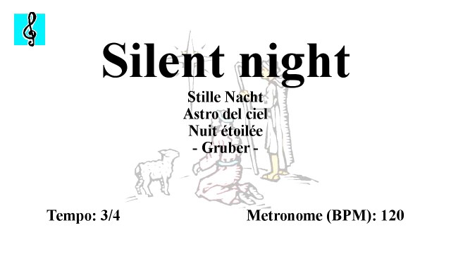 Recorder Notes Tutorial - Christmas song - Silent night (Sheet music - Guitar chords)