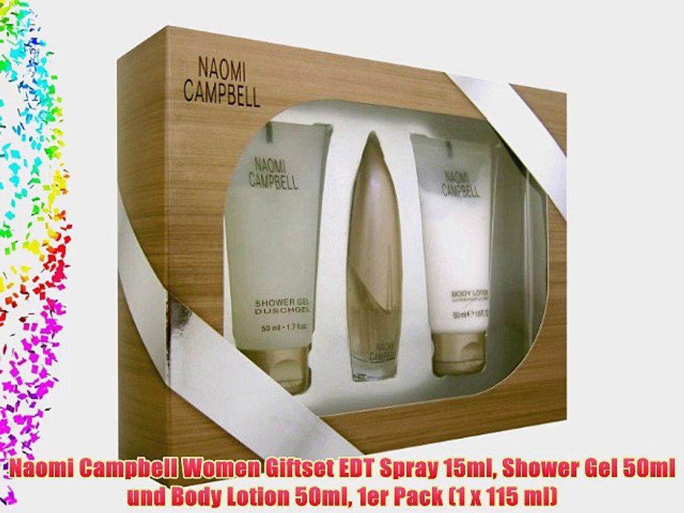 Naomi Campbell Women Giftset EDT Spray 15ml Shower Gel 50ml und Body Lotion 50ml 1er Pack (1
