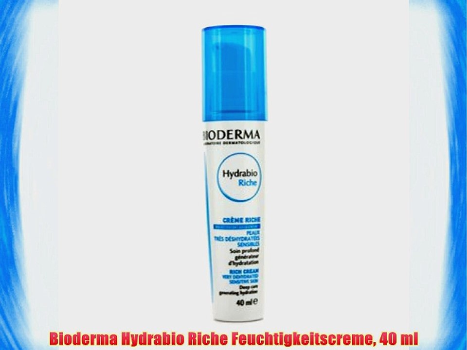 Bioderma Hydrabio Riche Feuchtigkeitscreme 40 ml