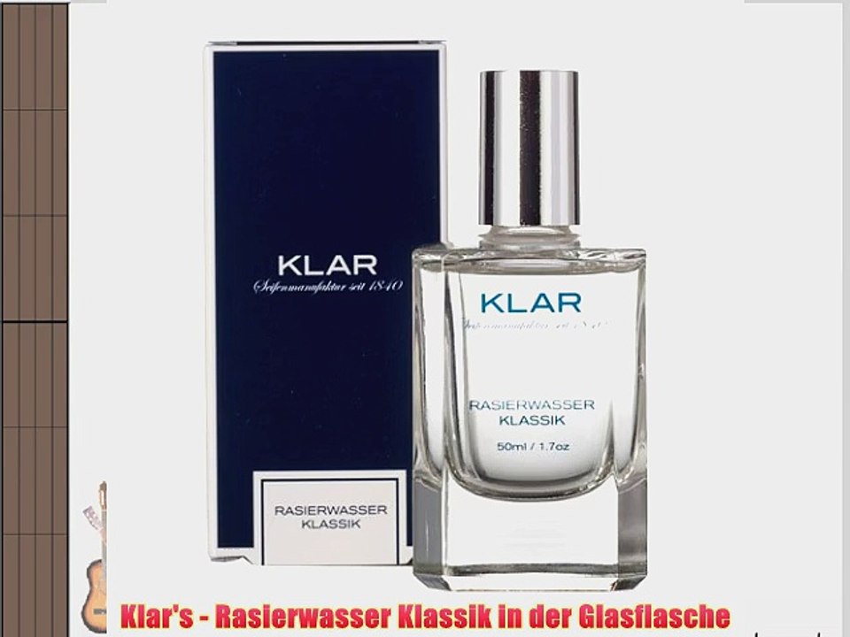 Klar's - rasierwasser klassik in der glasflasche