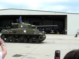 Sherman tank firing