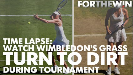 Watch the grass at Wimbledon turn to dirt over 11 days