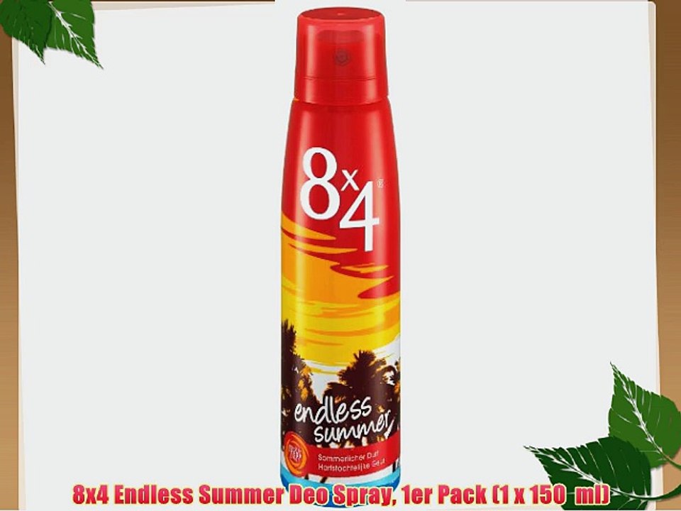 8x4 Endless Summer Deo Spray 1er Pack (1 x 150  ml)