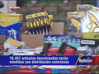 Decomisan 16.457 artículos destinados para la construcción