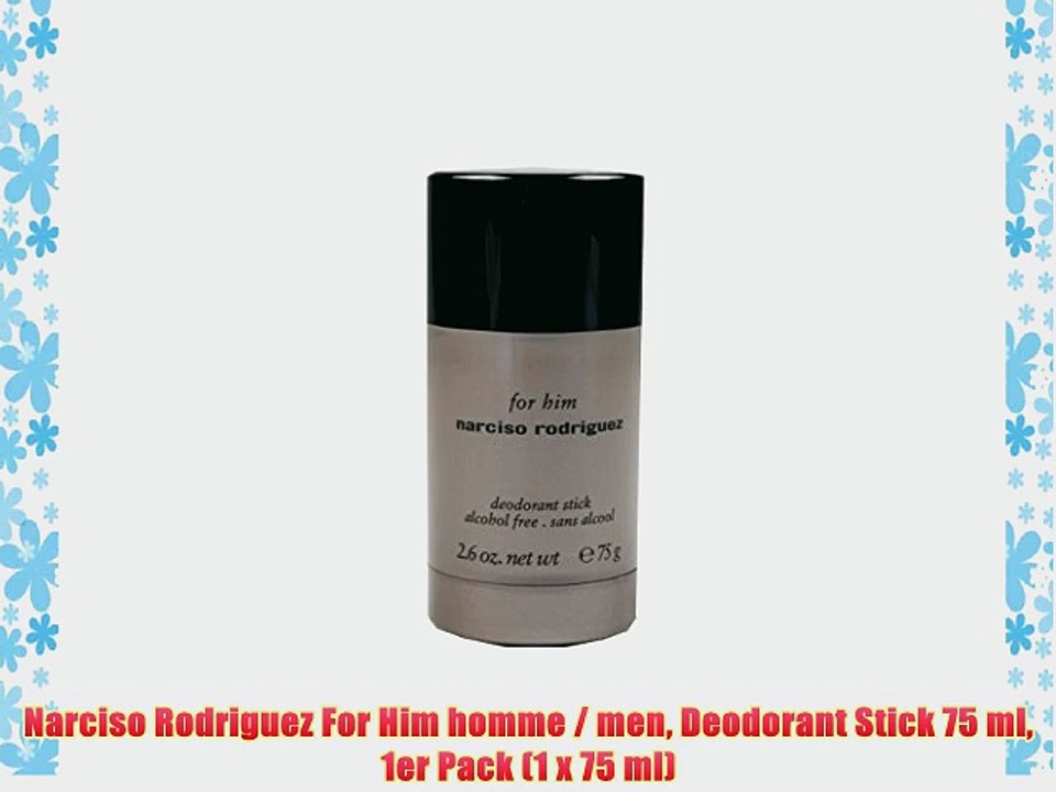 Narciso Rodriguez For Him homme / men Deodorant Stick 75 ml 1er Pack (1 x 75 ml)