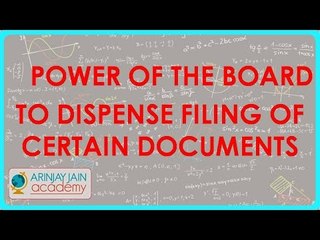 990. Power of the Board to dispense filing of certain documents alongwith ROI